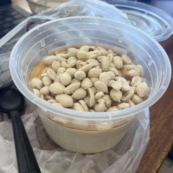 JJ Bakery & Cafe - Traditional Tofu Pudding w/Peanut Syrup - Bakeries Near Me - Temple City, California JJ Bakery & Cafe - Traditional Tofu Pudding w/Peanut Syrup - Bakeries Near Me - Temple City, California