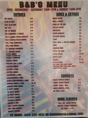 Menu photo 2 B and B Barbecue Tuskegee, AL