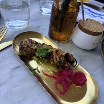 Motek - Chicken skewer - Mediterranean Near Me - Aventura, Florida Motek - Chicken skewer - Mediterranean Near Me - Aventura, Florida