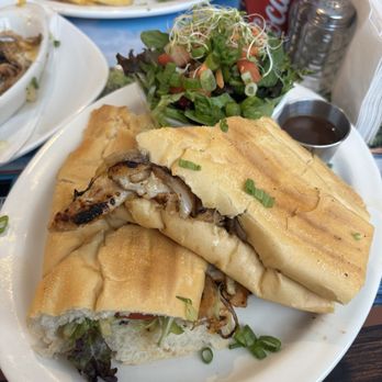 Nini’s Cuban - Chicken Yoyito sandwich with side salad & balsamic. Nearly impossible to toss/eat the salad but the sandwich was outrageously good. - Cuban Near Me - Sebastian, Florida Nini’s Cuban - Chicken Yoyito sandwich with side salad & balsamic. Nearly impossible to toss/eat the salad but the sandwich was outrageously good. - Cuban Near Me - Sebastian, Florida