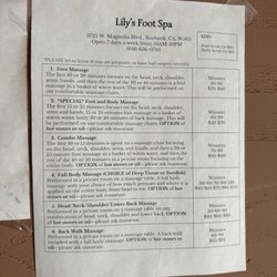 Lily's Foot Spa - 3/28/2026