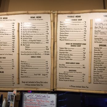 Teri Cafe - Lots of choices on their menu board. - Ramen Near Me - Oceanside, California Teri Cafe - Lots of choices on their menu board. - Ramen Near Me - Oceanside, California