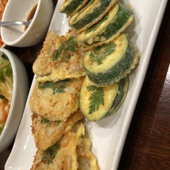 Yong Su San - battered fish and zucchini - Korean Near Me - Los Angeles, California