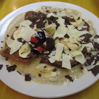 The Bongo Room - Chocolate French toast. $6.25 for one piece. - New American Near Me - Chicago, Illinois The Bongo Room - Chocolate French toast. $6.25 for one piece. - New American Near Me - Chicago, Illinois