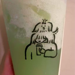Grape slushie drink/ this cup design is everything.