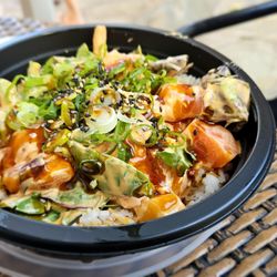 Maguro Spot - Customized Poke Bowl - tuna and salmon in Rainbow sauce