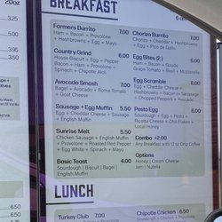 Burgies Espresso Cafe - Menu