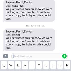 Bayonne Dental Health Associates - Great messages from Bayonne family dental regarding my daughters and my appointments and birthdays!