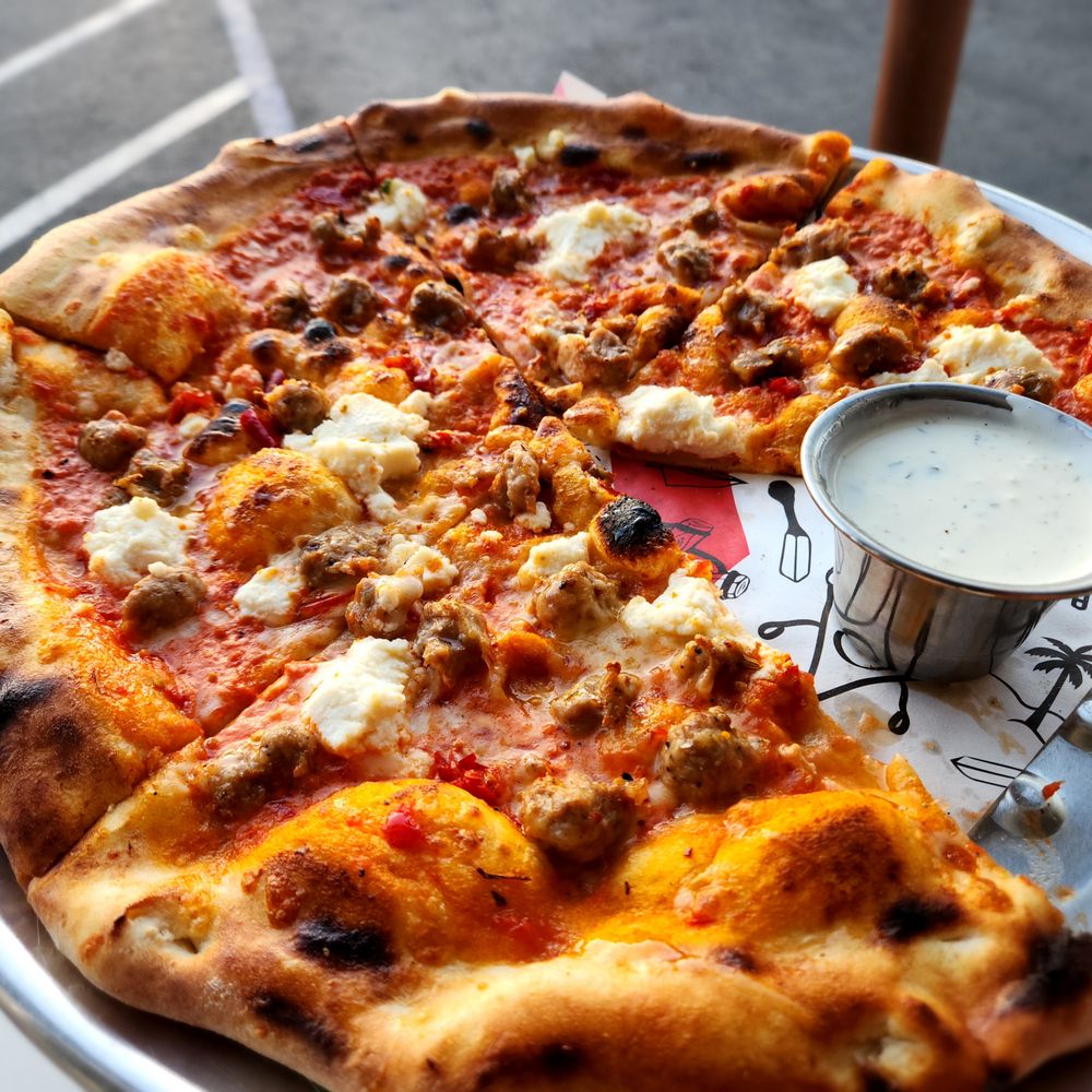 Pitfire Pizza - Honey Bear Pizza with side of ranch - Pizza Near Me - Carlsbad, California