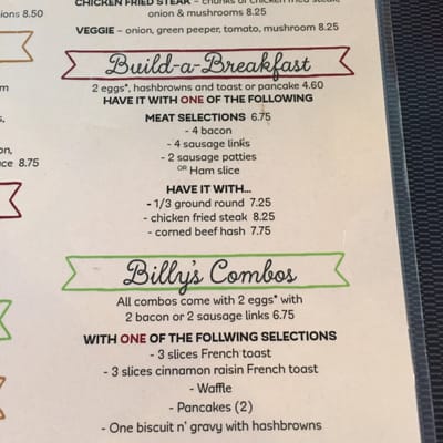 Menu photo 4 Billy's Gretna Café Gretna, NE Menu photo 4 Billy's Gretna Café Gretna, NE
