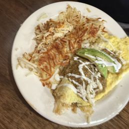 Pork green chile omelette Pork green chile omelette