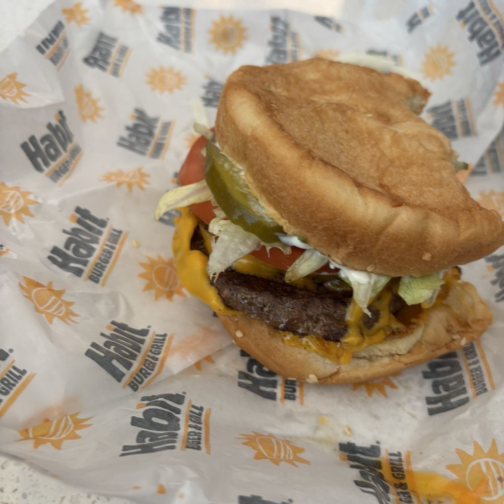 Habit Burger & Grill - It was descent double chz Charburger - Burgers Near Me - River Edge, New Jersey