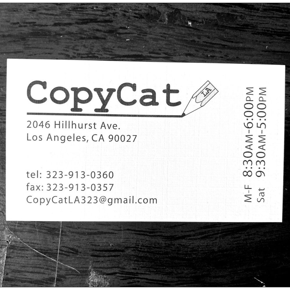 CopyCat LA - Business card. - Printing Services Near Me - Los Angeles, California