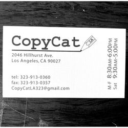 CopyCat LA - Business card.
