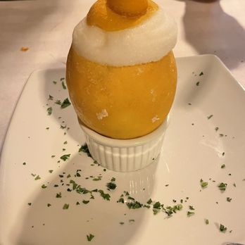Trattoria Rustica - Lemon Sorbet served in a frozen lemon - Pizza Near Me - Henderson, Nevada Trattoria Rustica - Lemon Sorbet served in a frozen lemon - Pizza Near Me - Henderson, Nevada