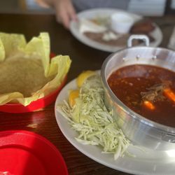 La Cocina de Mamá - Handmade corn tortillas with posole