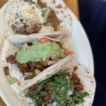 Los Balito's Taco Shop - three tacos on a plate - Tacos Near Me - San Antonio, Texas