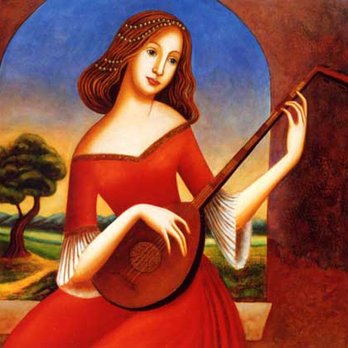 Painting Conservation Studio - "Sweet Strings" original painting by Elzbieta Osiak-Heise. - Art Galleries Near Me - Portland, Oregon Painting Conservation Studio - "Sweet Strings" original painting by Elzbieta Osiak-Heise. - Art Galleries Near Me - Portland, Oregon