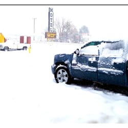 Budget Host - The snowy weather has forced a change in plans for the night...