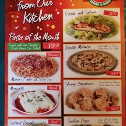 The Pasta House - Our new menu inserts start February 1st.