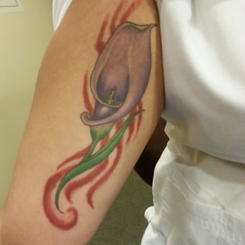 Sparrows Tattoo Company - Here's another before. ...the flower was already done the Epic Tattoo artist added the red crap - Tattoo Near Me - Mansfield, Texas Sparrows Tattoo Company - Here's another before. ...the flower was already done the Epic Tattoo artist added the red crap - Tattoo Near Me - Mansfield, Texas