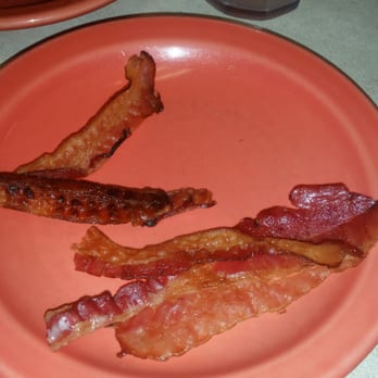 Colonial Coffee Shop - This is a photo of the horribly small burnt bacon on a saucer! And the owner says "well that's the only bacon we have" smh. - Coffee & Tea Near Me - York, Pennsylvania