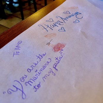 Amano - The table cover is so you draw while you wait - Pizza Near Me - Las Vegas, Nevada