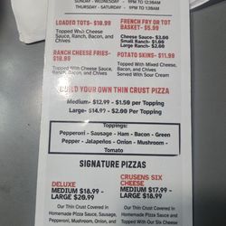 Crusens - Menu