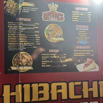 King Hibachi - Menu - Seafood Near Me - Grand Prairie, Texas