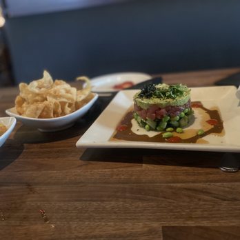 Yard House - Spicy Tuna Stack be sure to get wonton chips! These aren't typically included - New American Near Me - Oxnard, California Yard House - Spicy Tuna Stack be sure to get wonton chips! These aren't typically included - New American Near Me - Oxnard, California