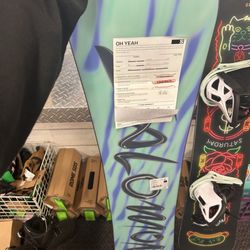 Hughes Ski Hut - New snowboard and old snowboard