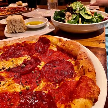 California Pizza Kitchen - Pepperoni pizza and Waldorf Chicken salad - Pizza Near Me - Riverside, California