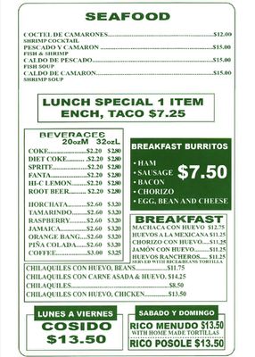 Menu photo 1 El Taco Rico Norwalk, CA Menu photo 1 El Taco Rico Norwalk, CA