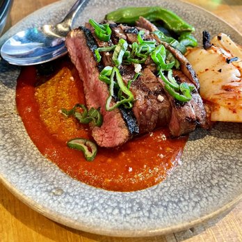 Joule - "That" short rib steak. My favorite of the meat dishes tried. - Korean Near Me - Seattle, Washington Joule - "That" short rib steak. My favorite of the meat dishes tried. - Korean Near Me - Seattle, Washington