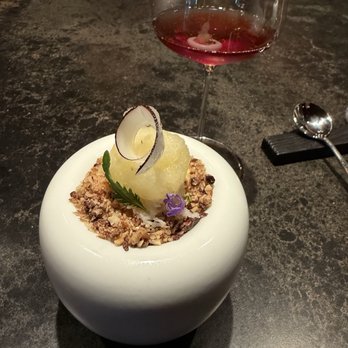 Emelina - Cocada Baracoense (coconut, cocoa, pecan and wine granita) - Cuban Near Me - West Palm Beach, Florida Emelina - Cocada Baracoense (coconut, cocoa, pecan and wine granita) - Cuban Near Me - West Palm Beach, Florida