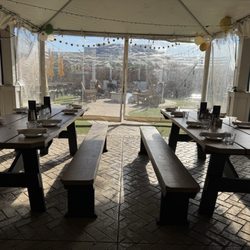 Thompson Island Brewing Company - Outdoor seating, heated and covered.