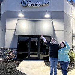 Boondoggler’s Brewing - Front door of Boondoggler's Brewing Company, pic features the owners