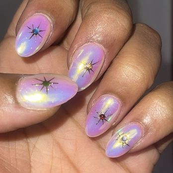 Sassy Nail Studio - Tap gel with chromatic overlay and design - Nail Technicians Near Me - Montclair Village, California Sassy Nail Studio - Tap gel with chromatic overlay and design - Nail Technicians Near Me - Montclair Village, California
