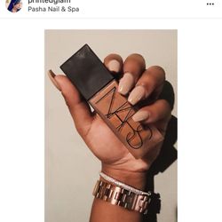 Pasha Nail & Spa - Nude Coffin Nails done by @ Pasha Salon