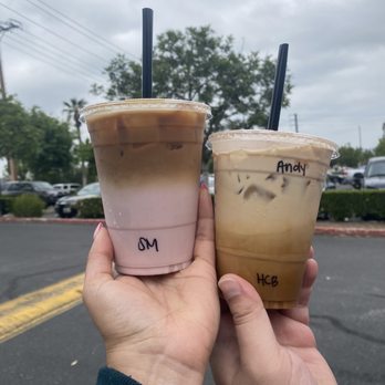 Canvas Coffee - Strawberry white macchiato and horchata cold brew - Coffee & Tea Near Me - Corona, California