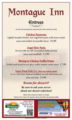 Menu photo 6 Montague Inn Lowville, NY