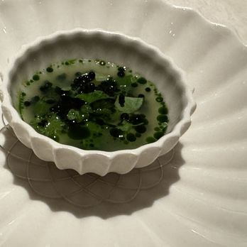 Geranium - Oysters, seaweed pearls & cold vegetable juice.  Geranium, Copenhagen. - Scandinavian Near Me - Copenhagen, 84
