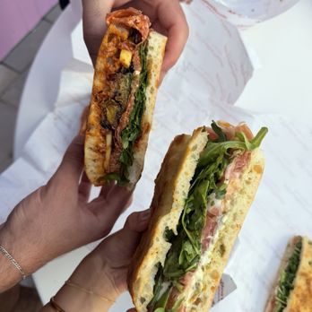 All’Antico Vinaio - L'Italiana (right)  and L'Inferno (left) - Sandwiches Near Me - Los Angeles, California
