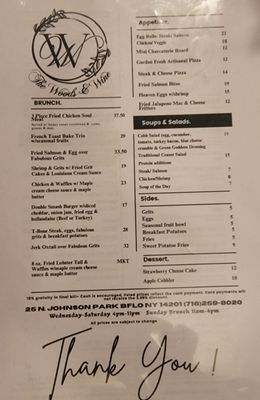 Menu photo 6 The Woods & Wine Buffalo, NY Menu photo 6 The Woods & Wine Buffalo, NY