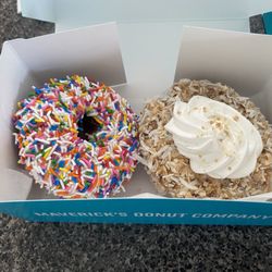 Mavericks Donut Company - Sprinkle and Key Lime Pie donuts