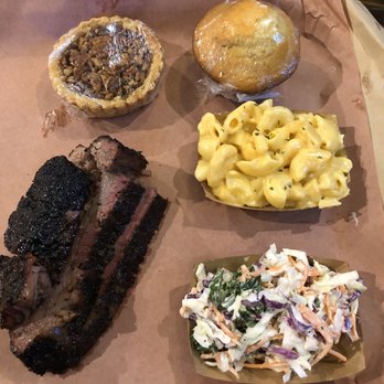 Terry Black's Barbecue - Brisket (so tender), mac n cheese (great), cole slaw (fresh), cornbread (decent), pecan pie (not bad) - Barbeque Near Me - Austin, Texas Terry Black's Barbecue - Brisket (so tender), mac n cheese (great), cole slaw (fresh), cornbread (decent), pecan pie (not bad) - Barbeque Near Me - Austin, Texas