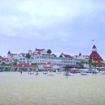 Coronado Center Beach - Hotel Del Coronado from the beach. - Beaches Near Me - Coronado, California