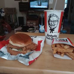KFC - Chicken Sandwich, Original Recipe Fries, Diet Pepsi