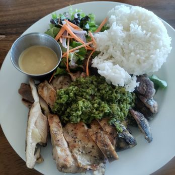 Pearl at Kalauao - Grilled ginger chicken...the "spicy" ginger sauce was the best part of this dish - Golf Near Me - Aiea, Hawaii
