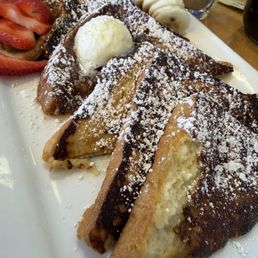 French toast & cafe con leche. French toast & cafe con leche.